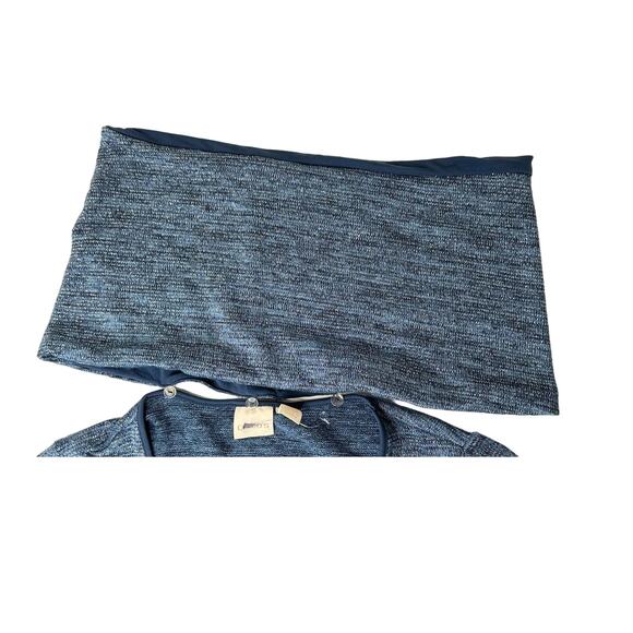 Chico's Long Sleeve Sweater  Removable Removable Cowl Neck Blue Metallic Size M - Picture 5 of 9